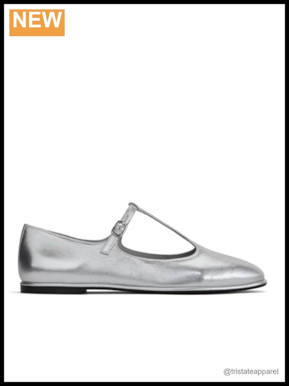 Leather T-Strap Flats Square Toe Adjustable Buckle Comfort Cushioned